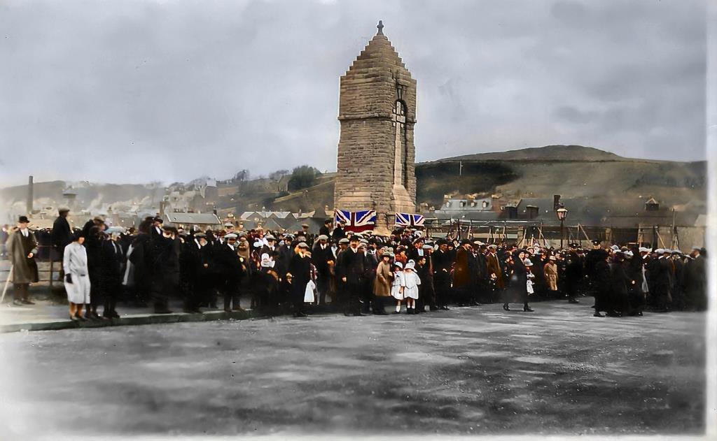 colourised copy of the dedication ceremony - 20th October 1923