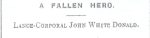 Lance Corporal JOHN DONALD