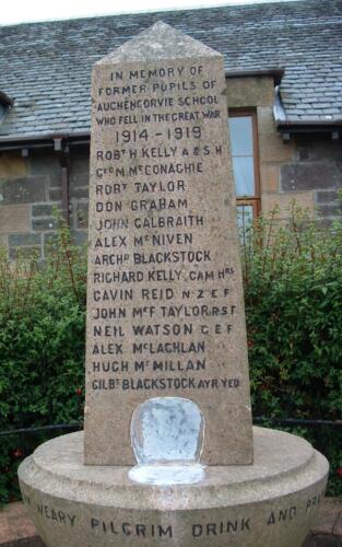 Auchencorvie School Memorial