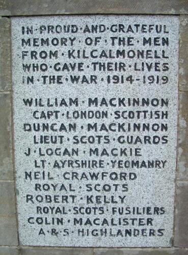 Clachan War Memorial